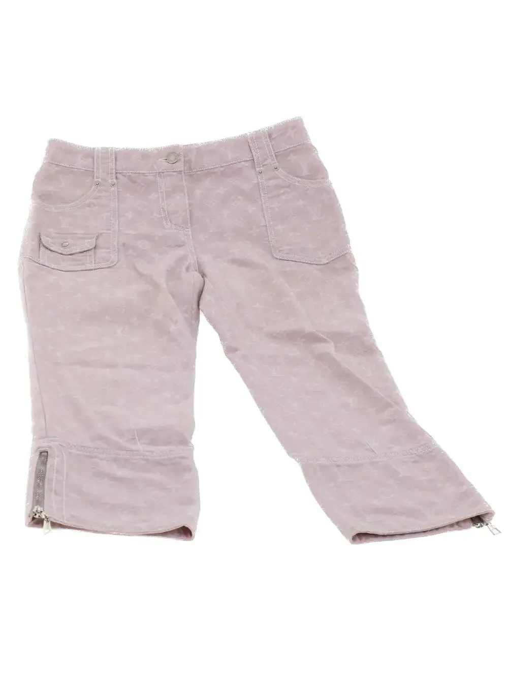 Louis Vuitton Denim Capri Pants 38 Pink #344074L79B